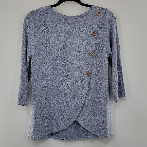 3 For$20 Jella C. Blue Shirt w/ button detsils on the back size S - Picture 5 of 6